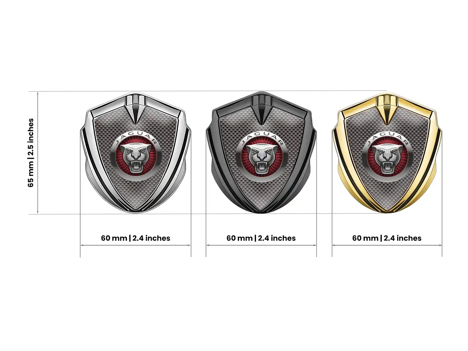 Jaguar Badge Self Adhesive Pro Style Alloy Finish